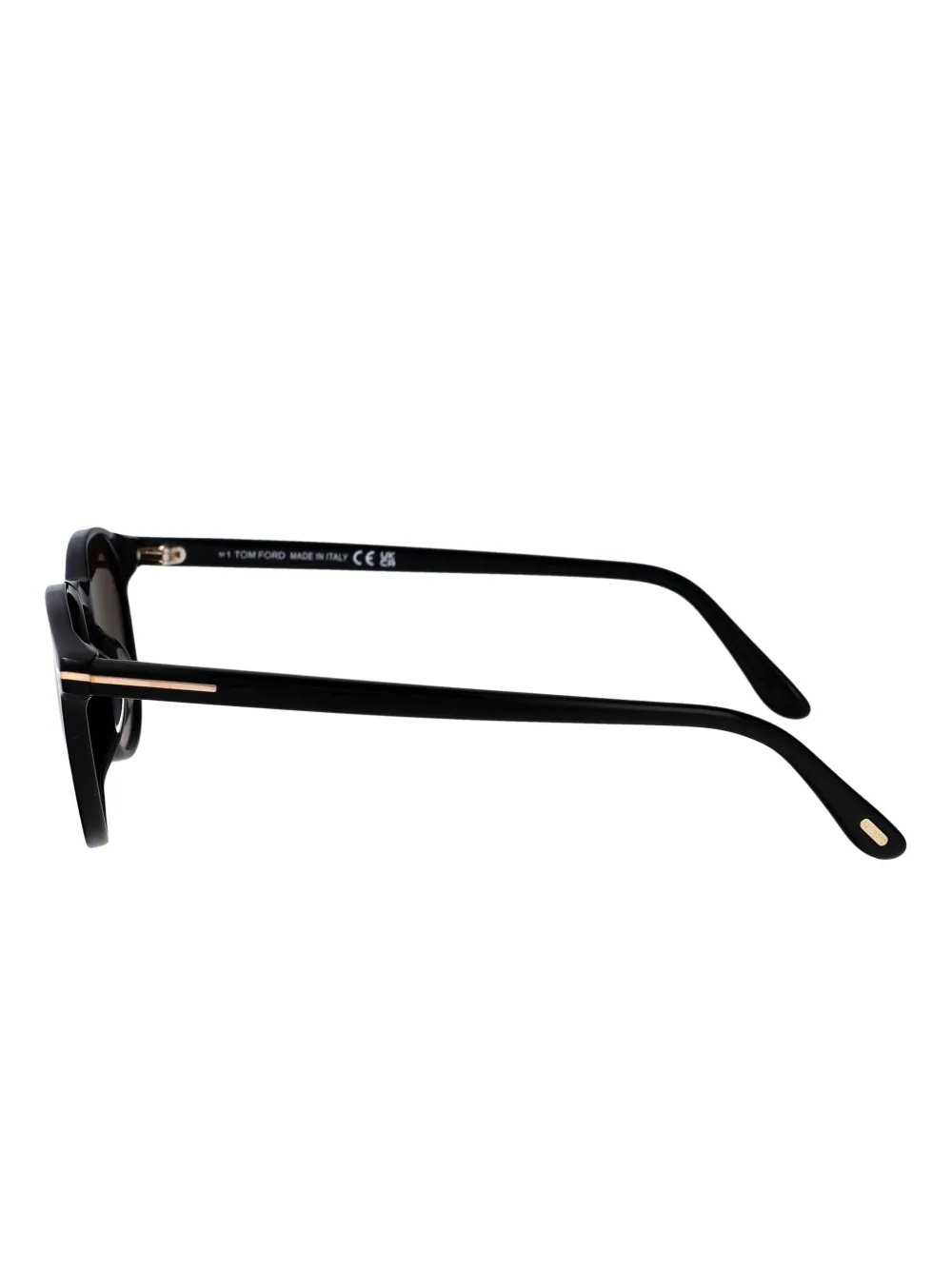 TOM FORD Eyewear Holt zonnebril met rond montuur Zwart