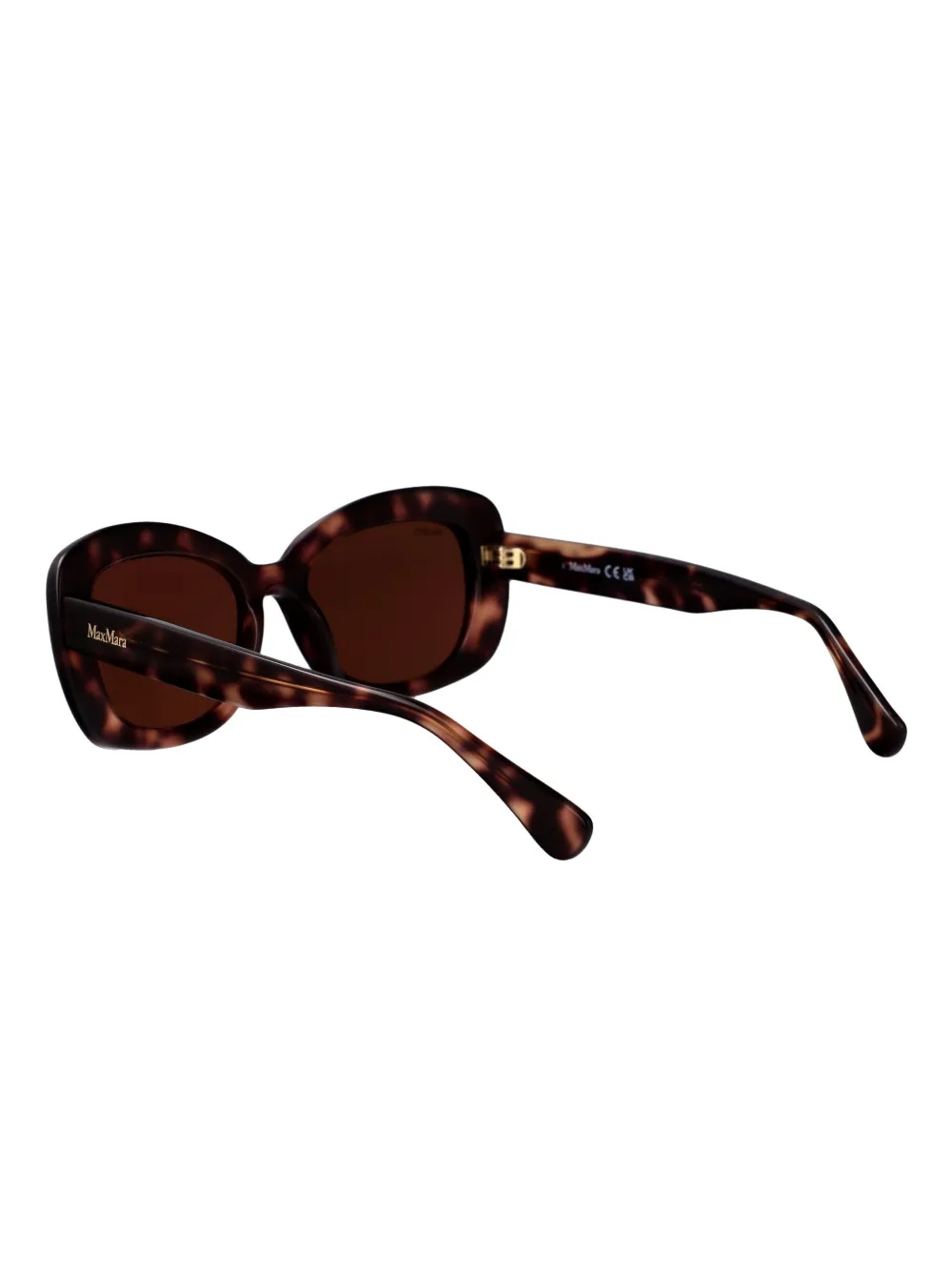 Max Mara Eyewear Zonnebril met ovalen montuur Bruin