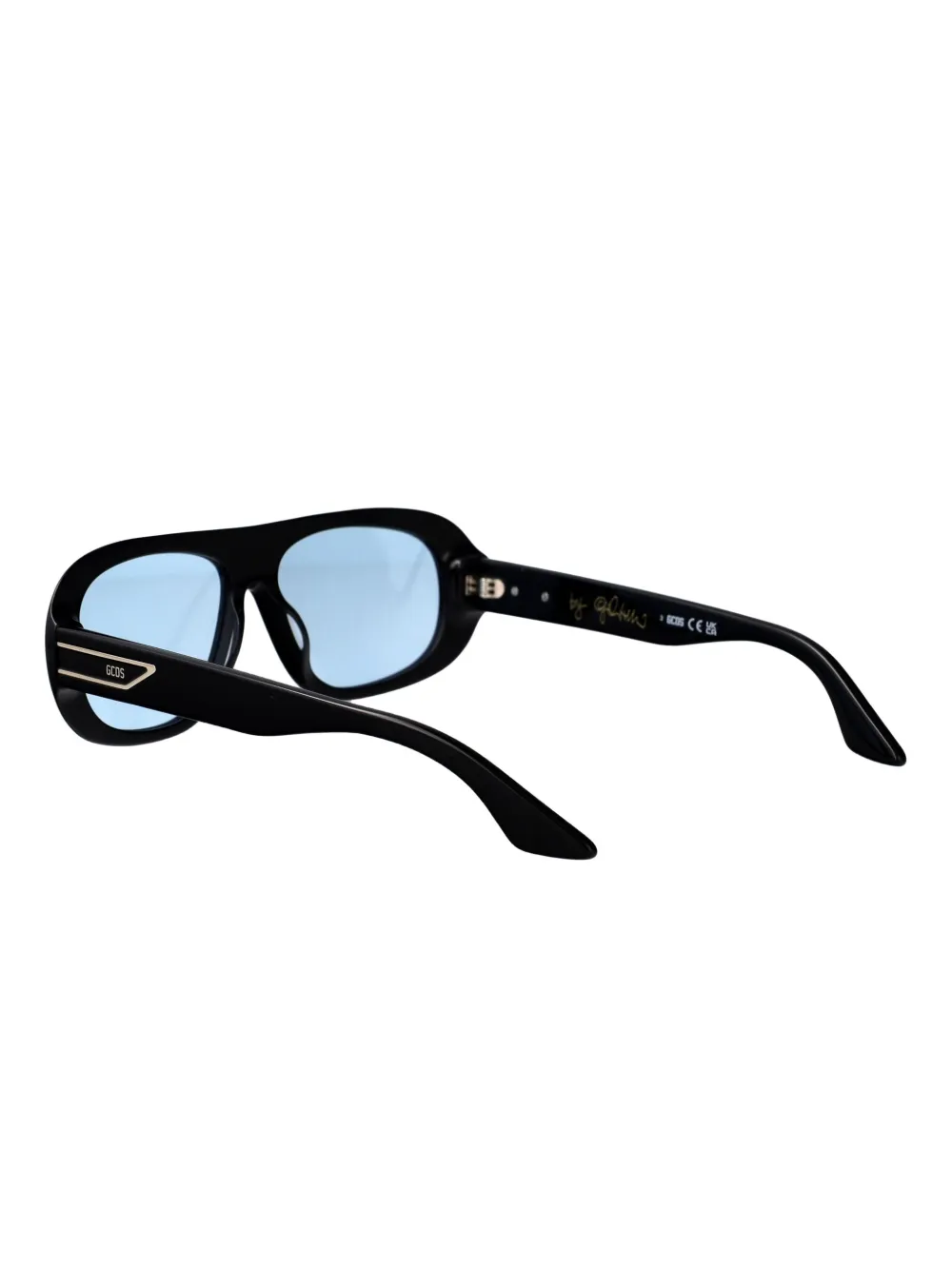 GCDS Zonnebril met ovalen montuur Zwart