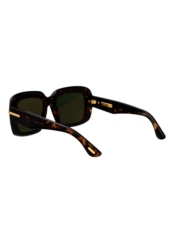 TOM FORD Eyewear スクエアフレーム サングラス | ブラウン | FARFETCH JP