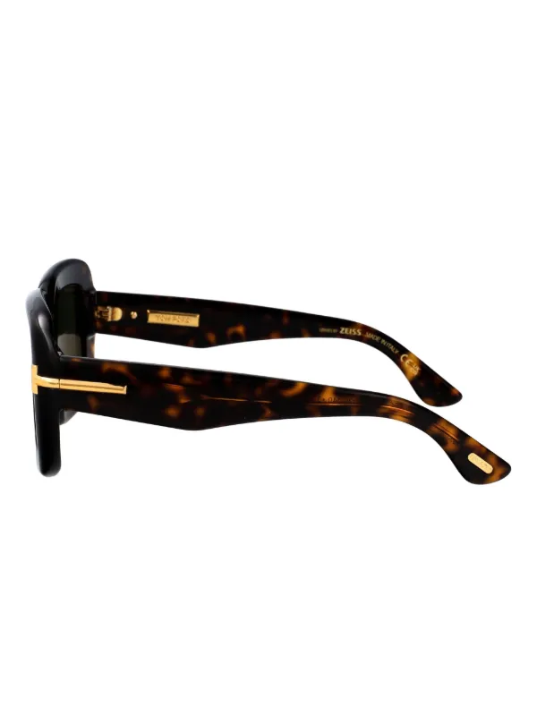 TOM FORD サングラス ブラウンフレーム TOM FORD Eyewear スクエアフレーム サングラス | ブラウン | FARFETCH JP