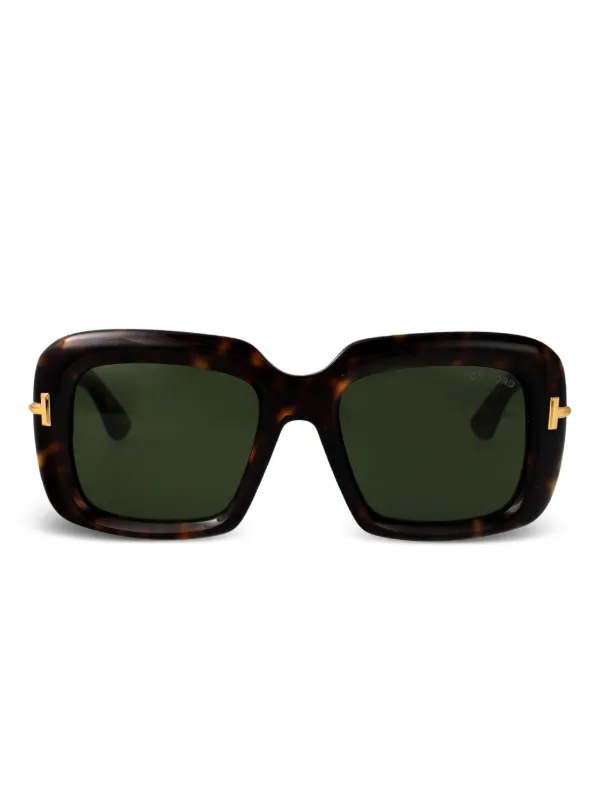 TOM FORD サングラス　ブラウンフレーム TOM FORD Eyewear スクエアフレーム サングラス | ブラウン | FARFETCH JP
