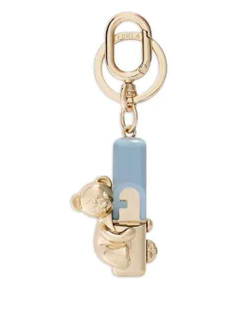 Furla bear-detail logo keyring