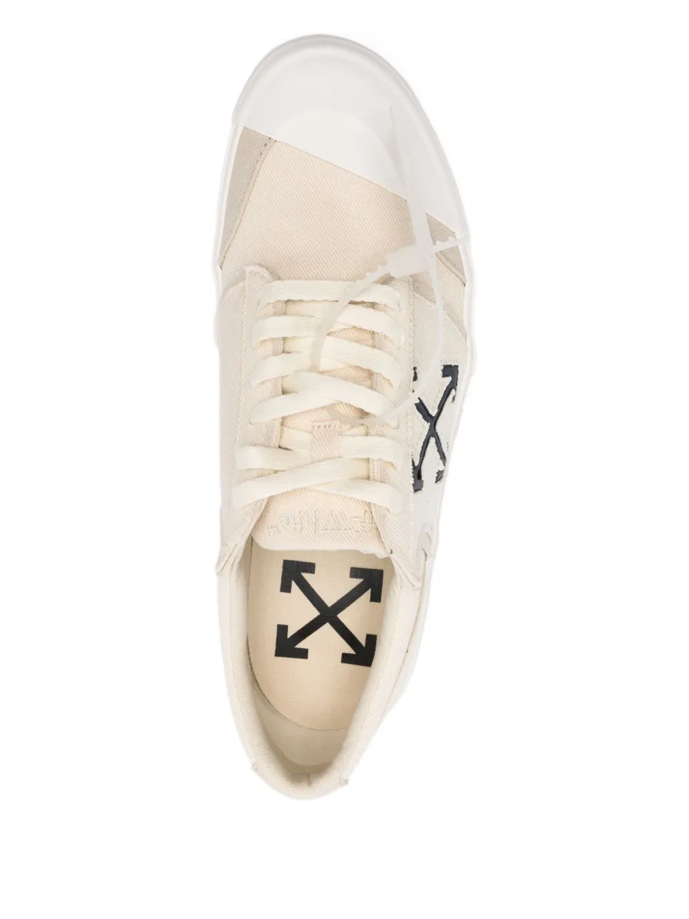 Off-White Gestreepte sneakers Beige