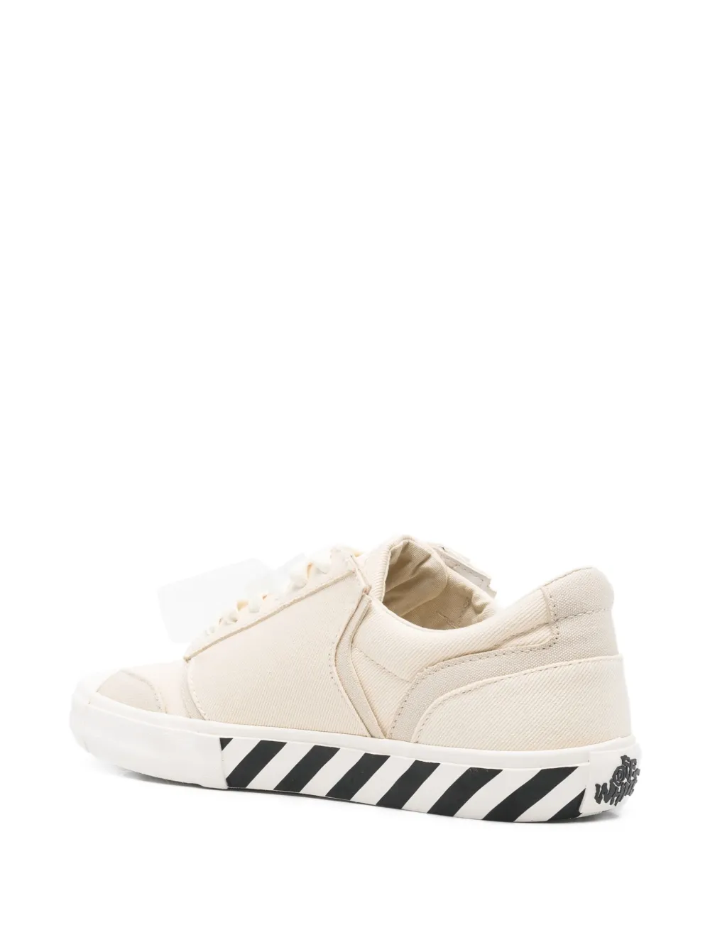Off-White Gestreepte sneakers Beige