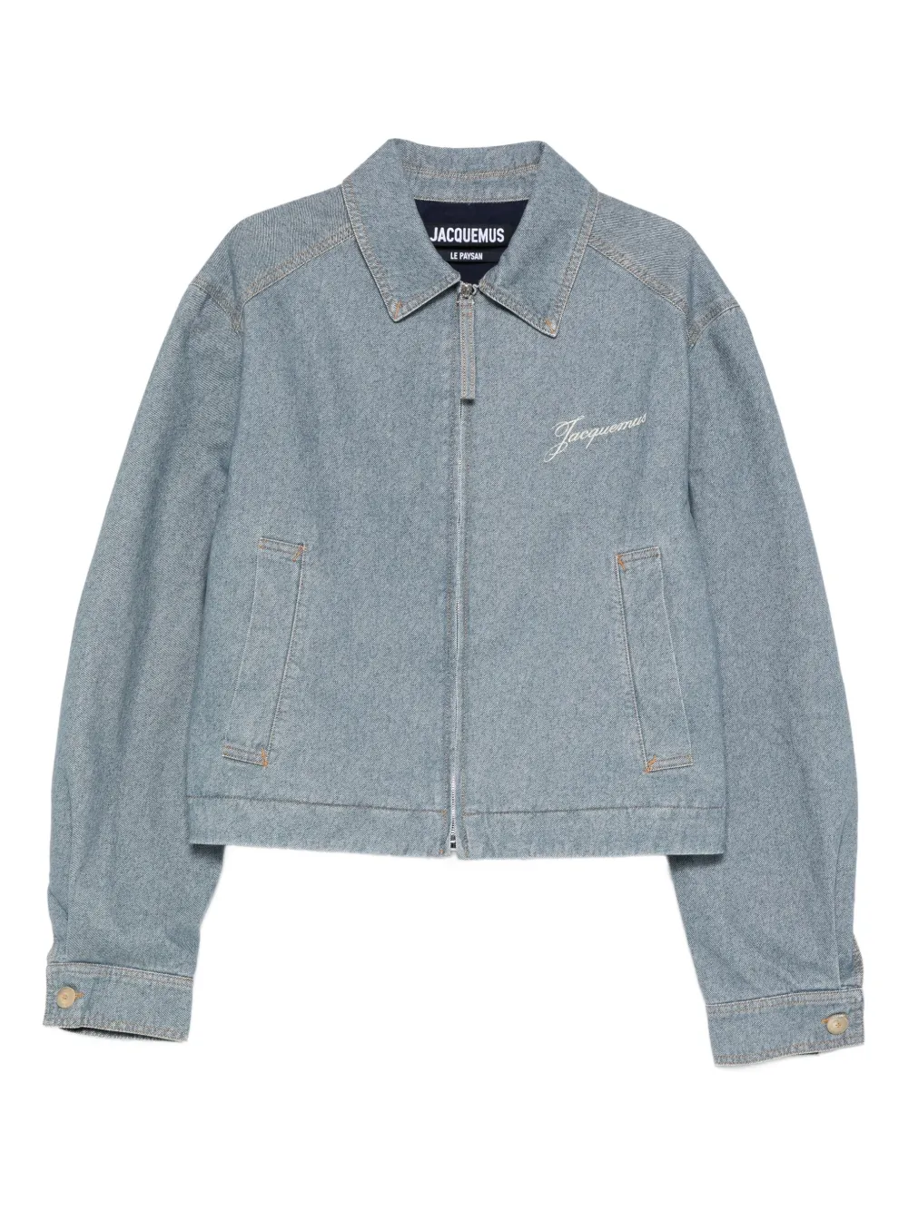 Jacquemus Zip-fastening Logo-detail Jacket In Blue