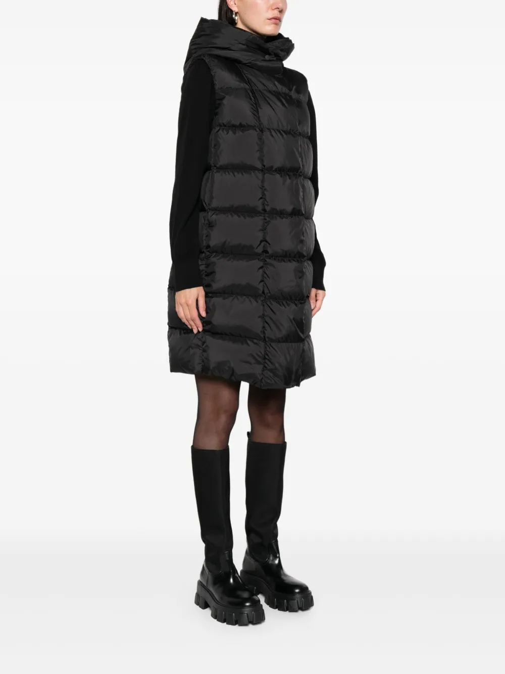 Peuterey Bodywarmer met capuchon Zwart