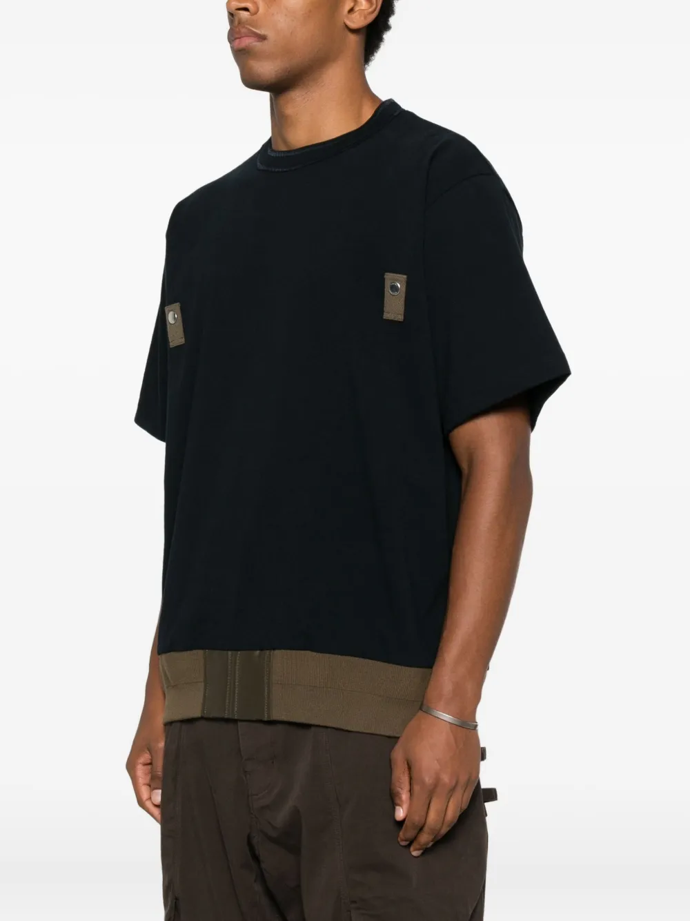 sacai T-shirt met patch-applicatie Blauw