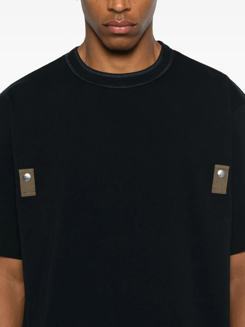 sacai T-shirt met patch-applicatie Blauw