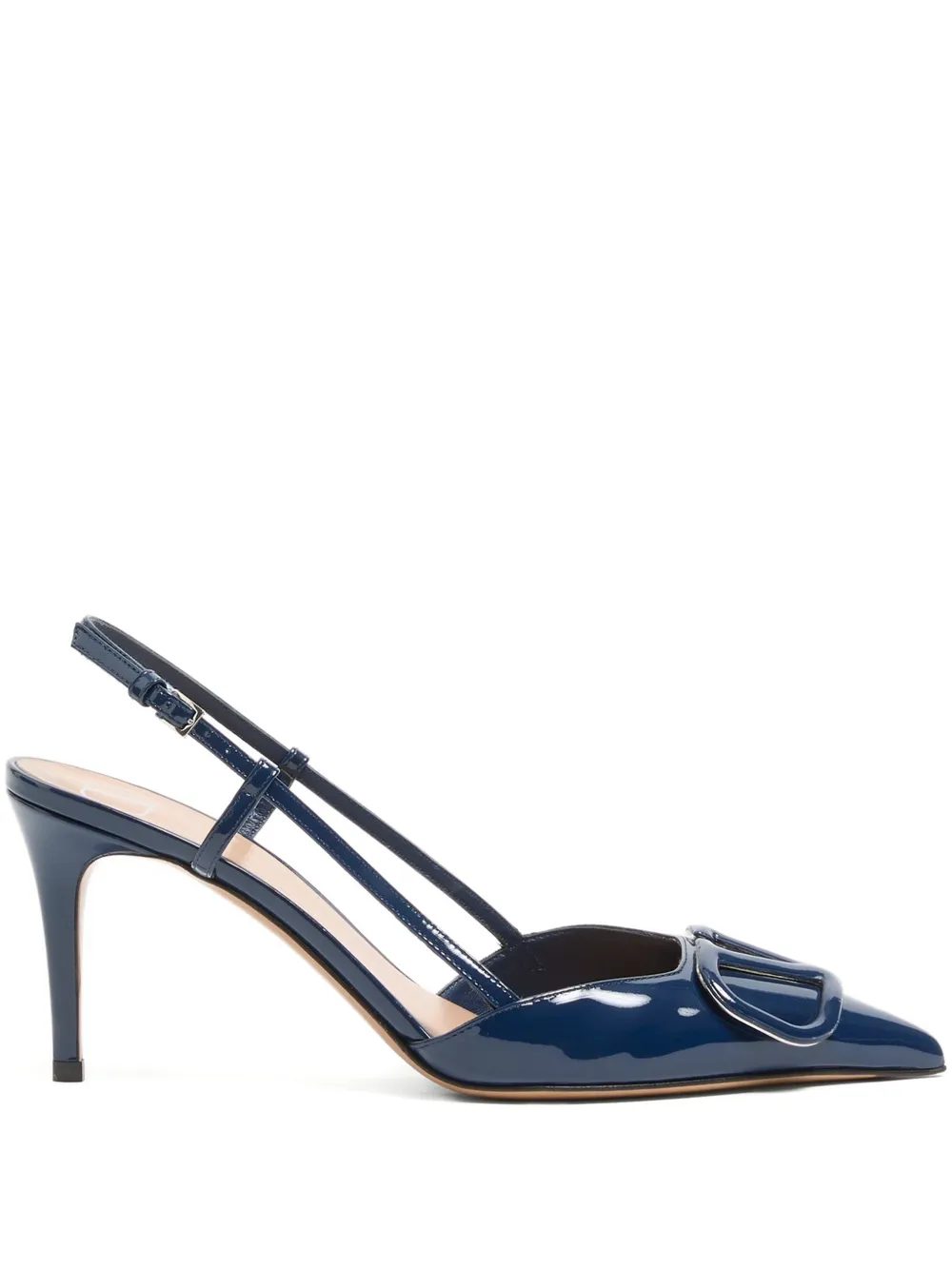 Valentino Garavani VLogo signature patent leather pump - Blu