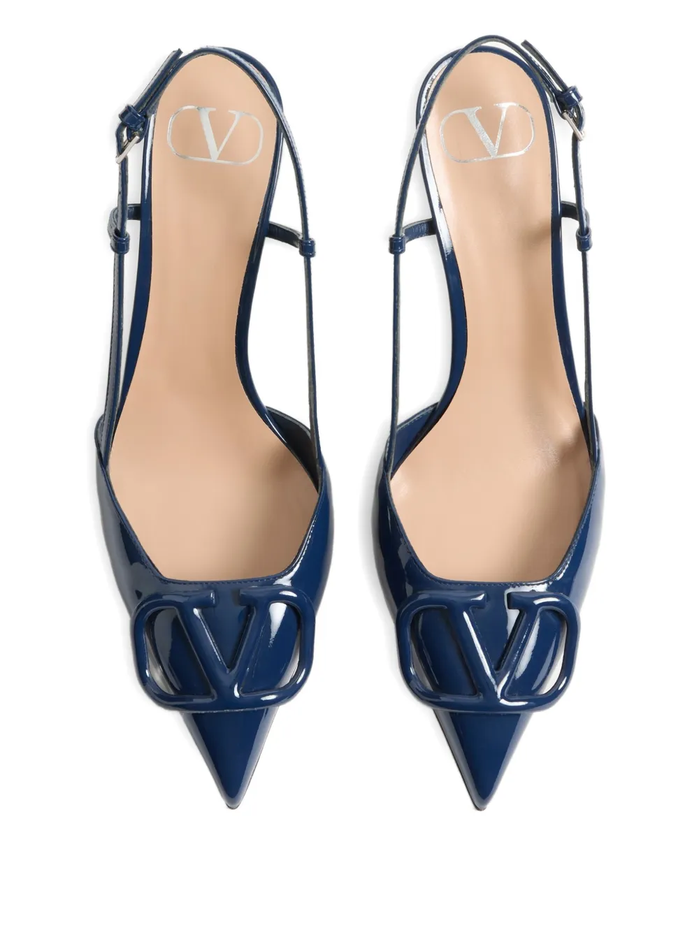 Valentino Garavani VLogo Signature lakleren pumps Blauw