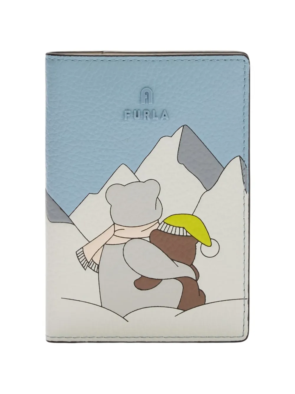 Furla leather passport holder - Blu