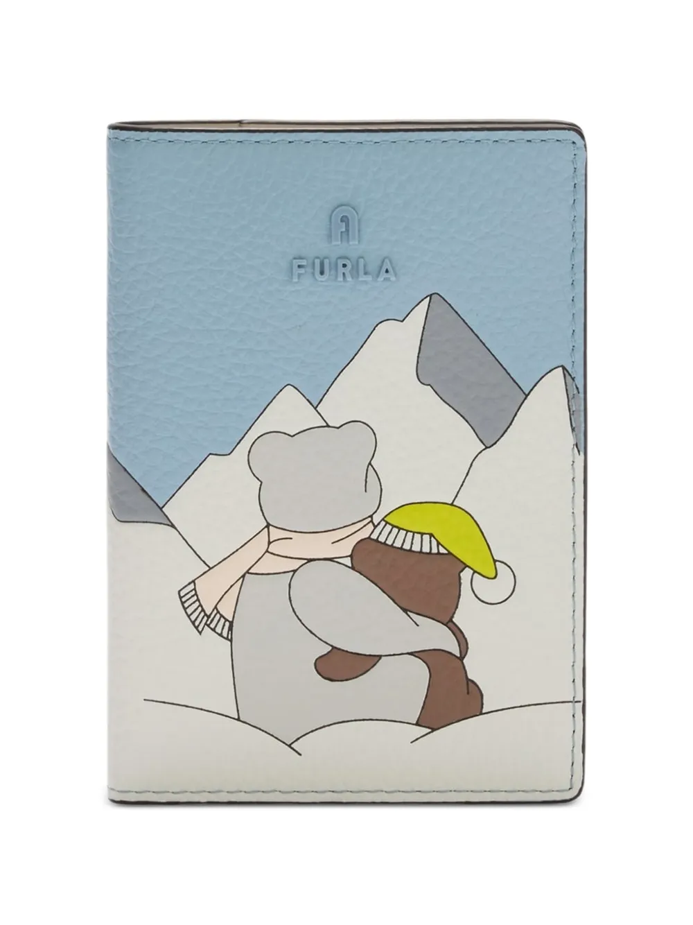 Furla leather passport holder - Blu