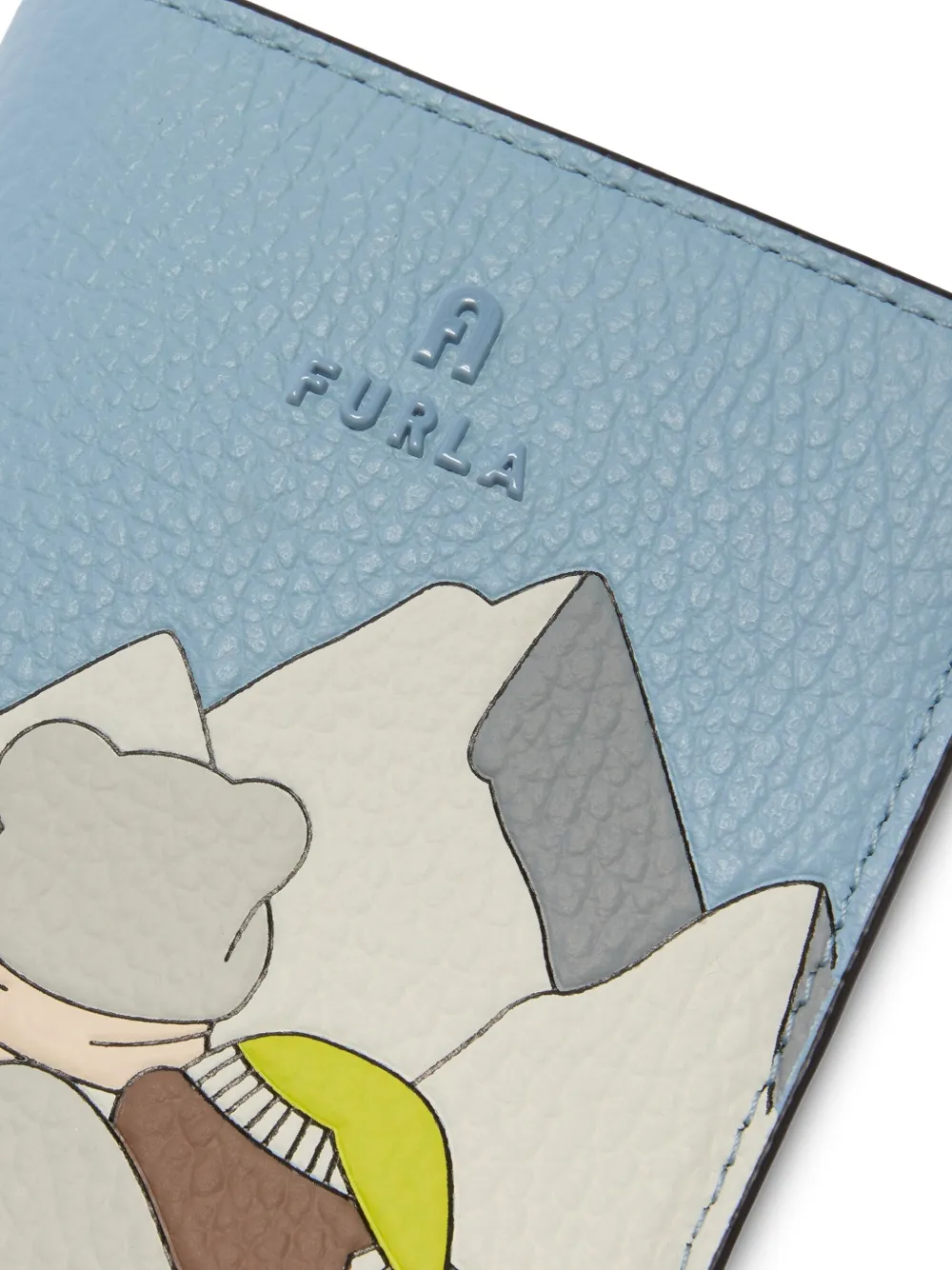 Furla Leren paspoorthoes Blauw