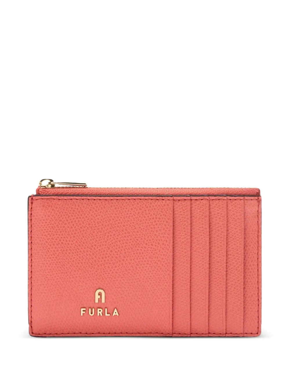 Furla medium Camelia leather card holder - Rosa