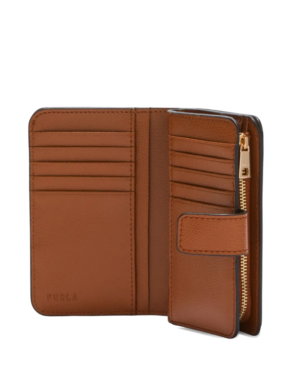 Furla Camelia Compact leren portemonnee Bruin