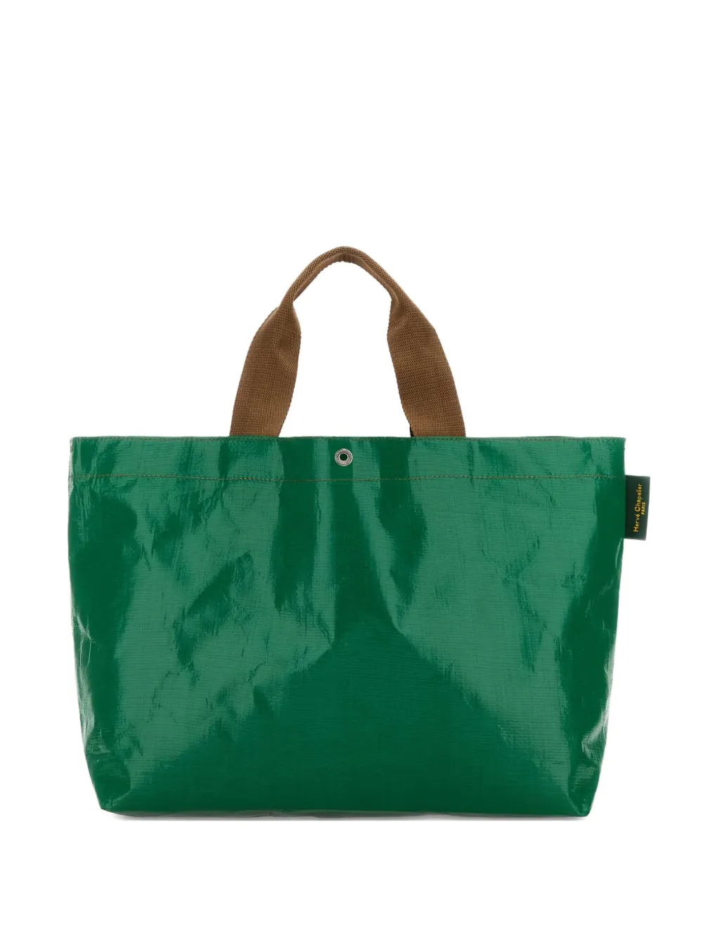 Herve Chapelier Canvas Tote Bag In Green