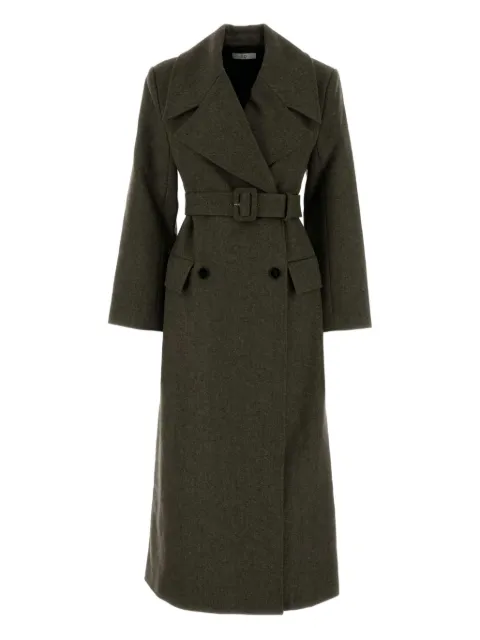 Co belted melange wool coat
