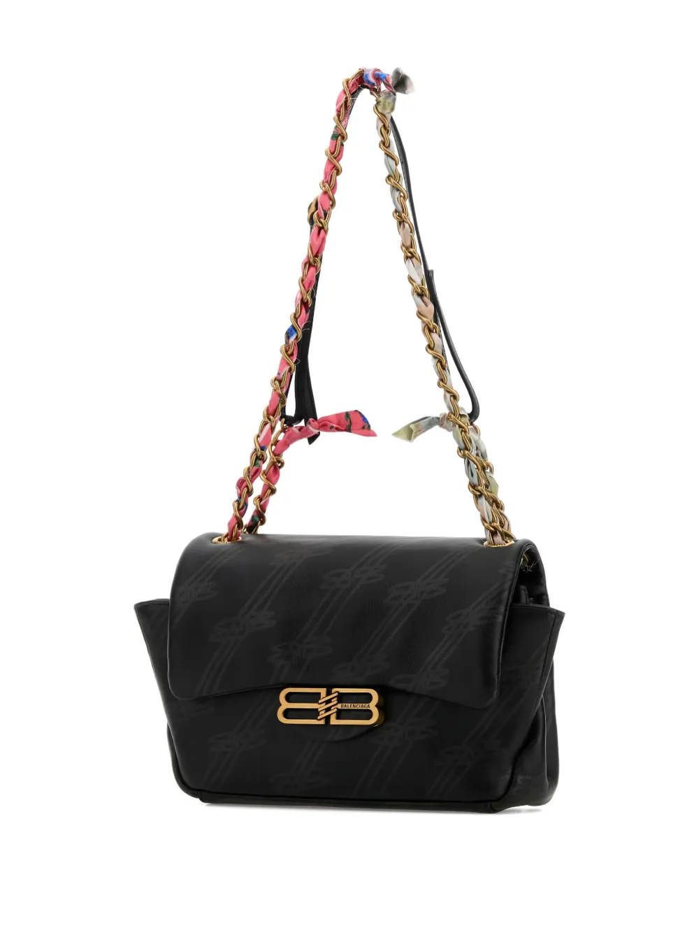 Balenciaga Printed Leather Mini Darling Shoulder Bag In Black
