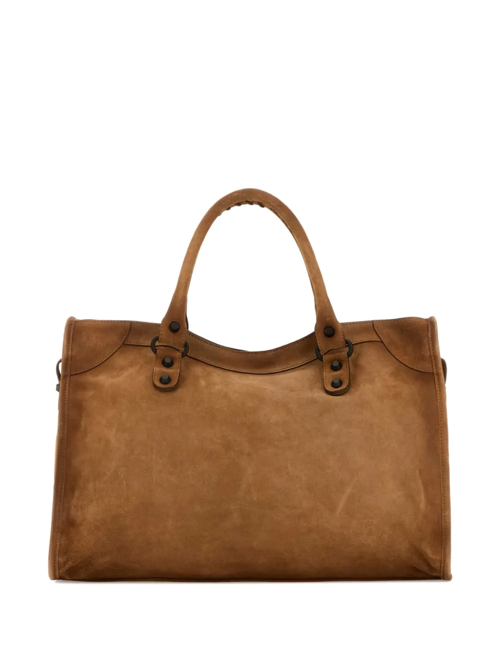 Balenciaga Le City suede tote bag - Bruin