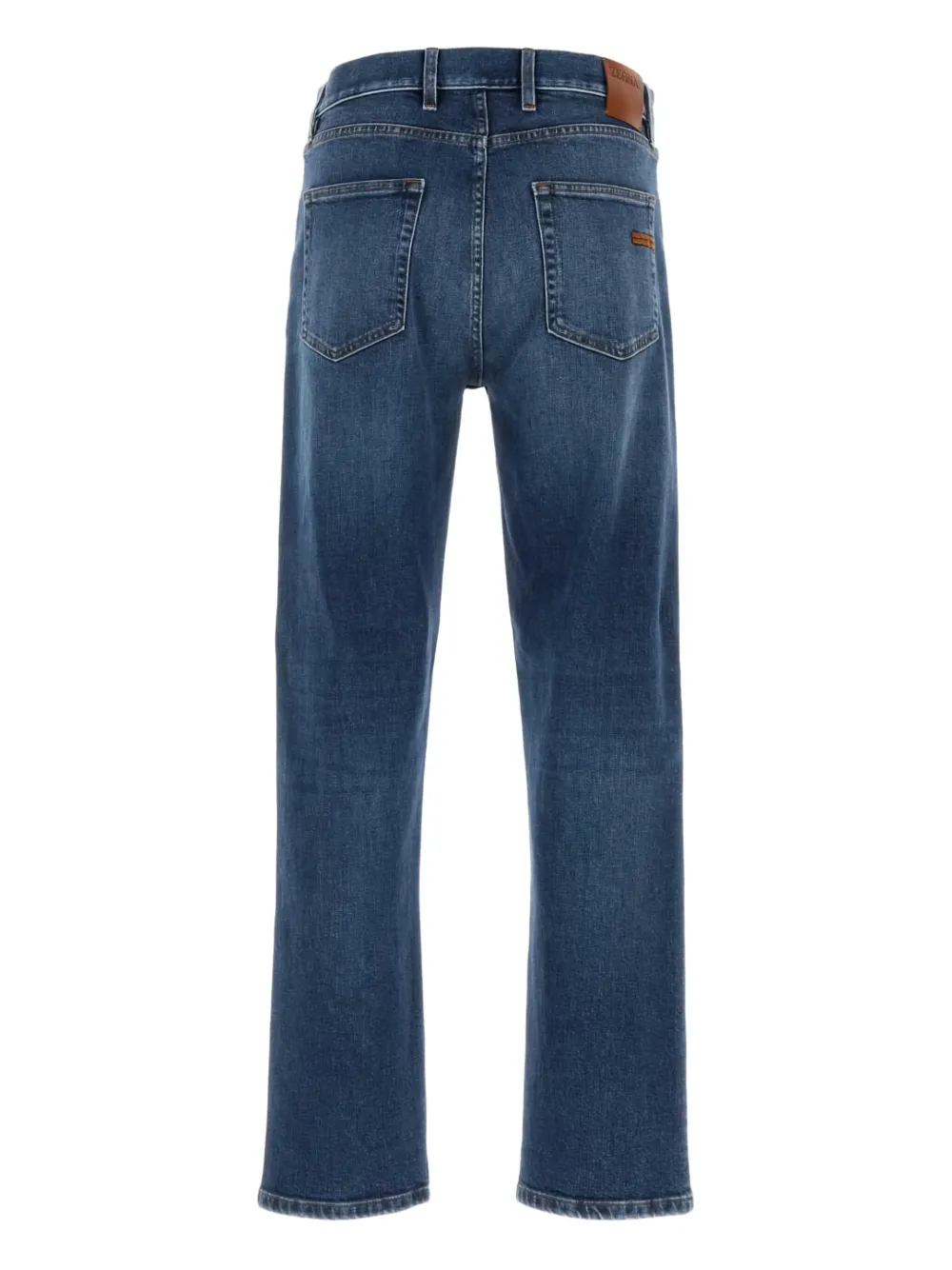 Zegna logo-patch jeans - Blauw