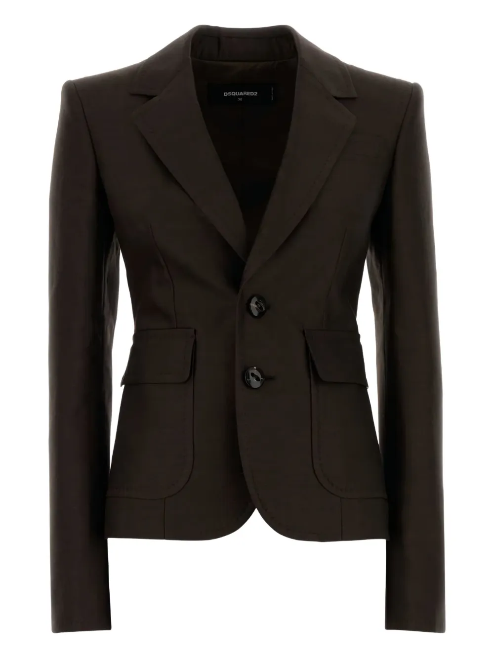 Dsquared2 Dsquared Women Chocolate Wool Blend Bianca Blazer In Brown