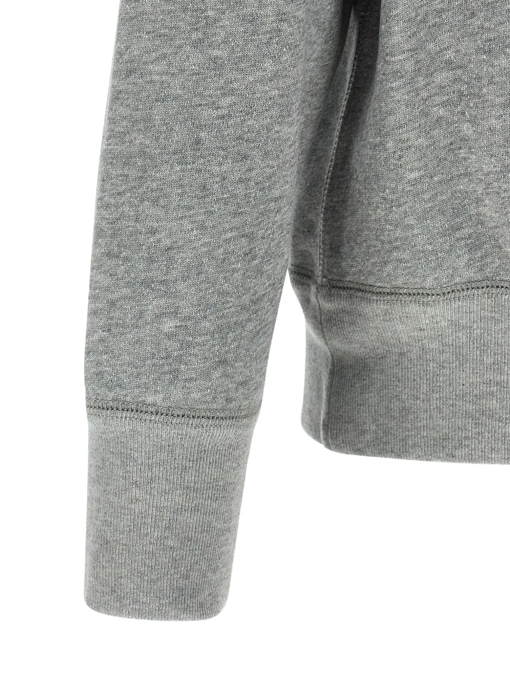 Isabel Marant Ribbed Cuff Long Sleeve Crew Neck Sweatshirt In Gray