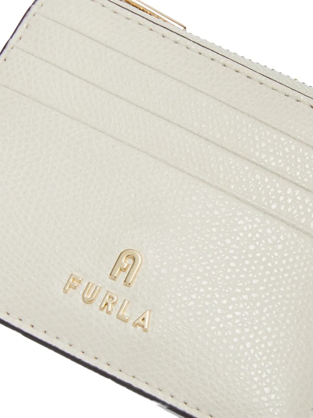 Furla Camelia portemonnee met textuur en logo Beige