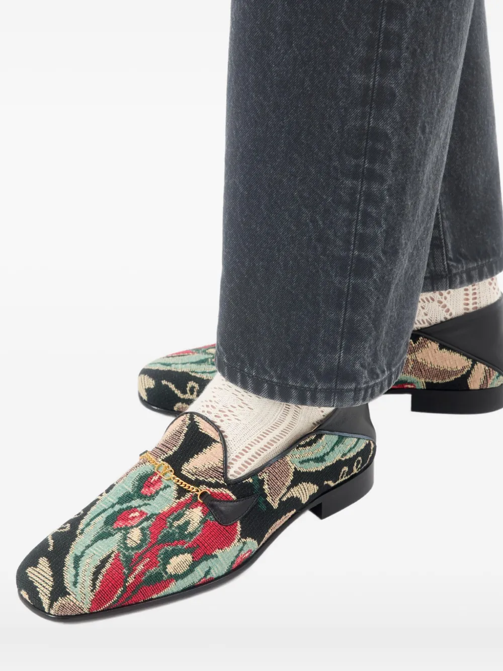 Valentino Garavani Jiggie loafers Zwart
