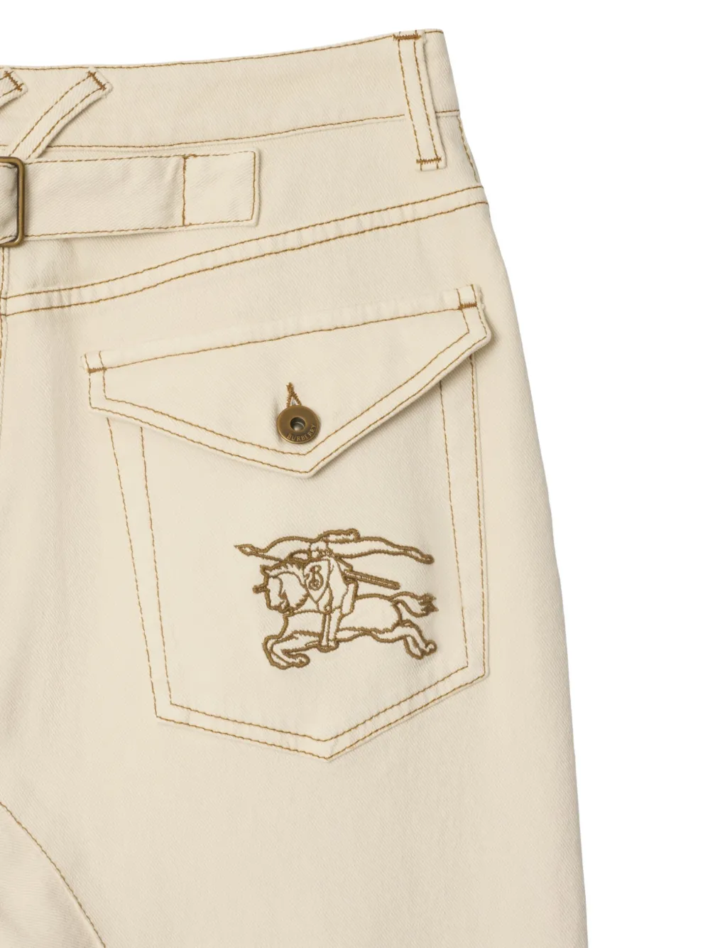  Burberry Vaqueros Rectos Equestrian Knight - Neutro 