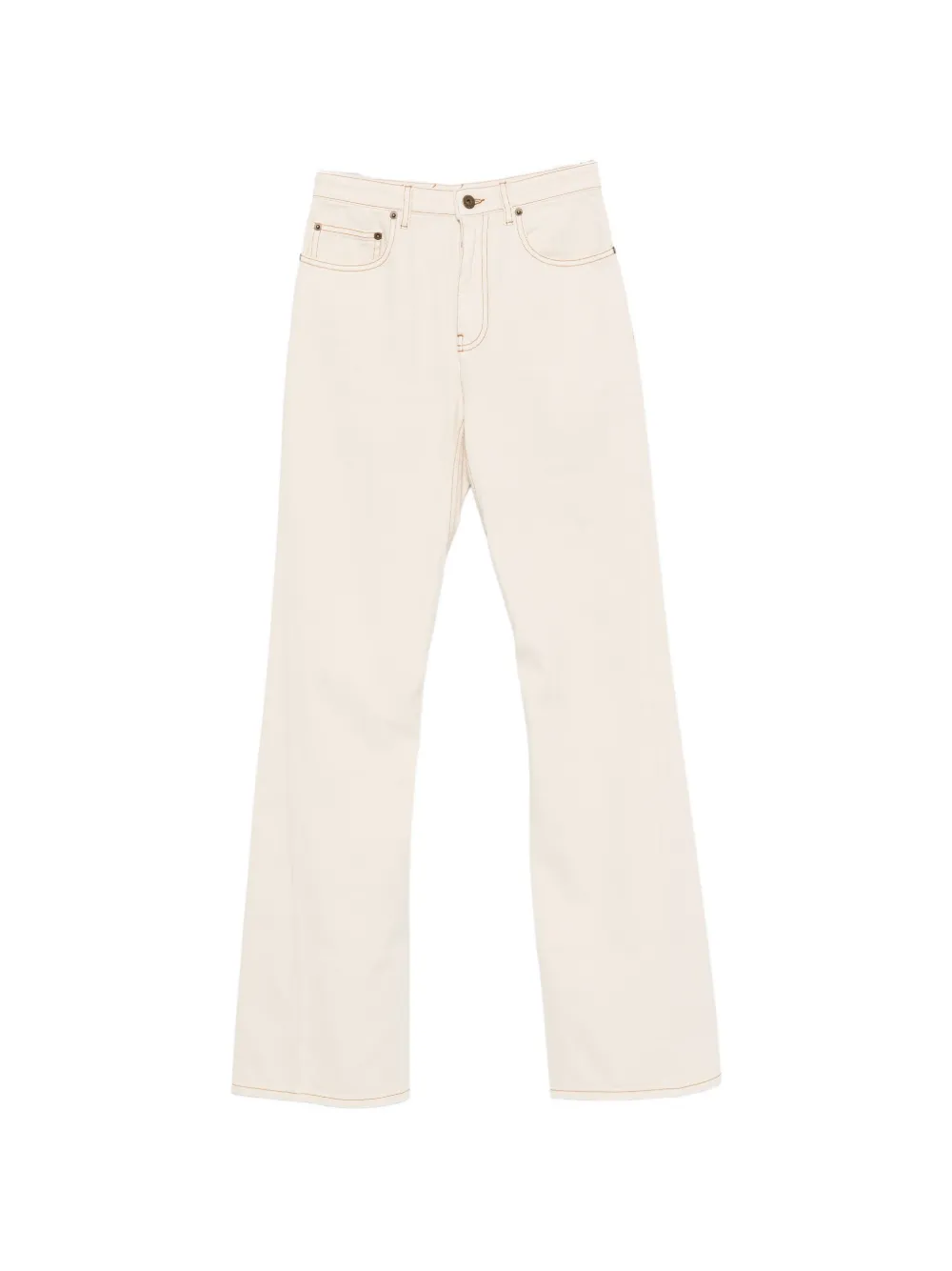 Burberry Straight-Leg-Jeans mit Ritteremblem - Nude