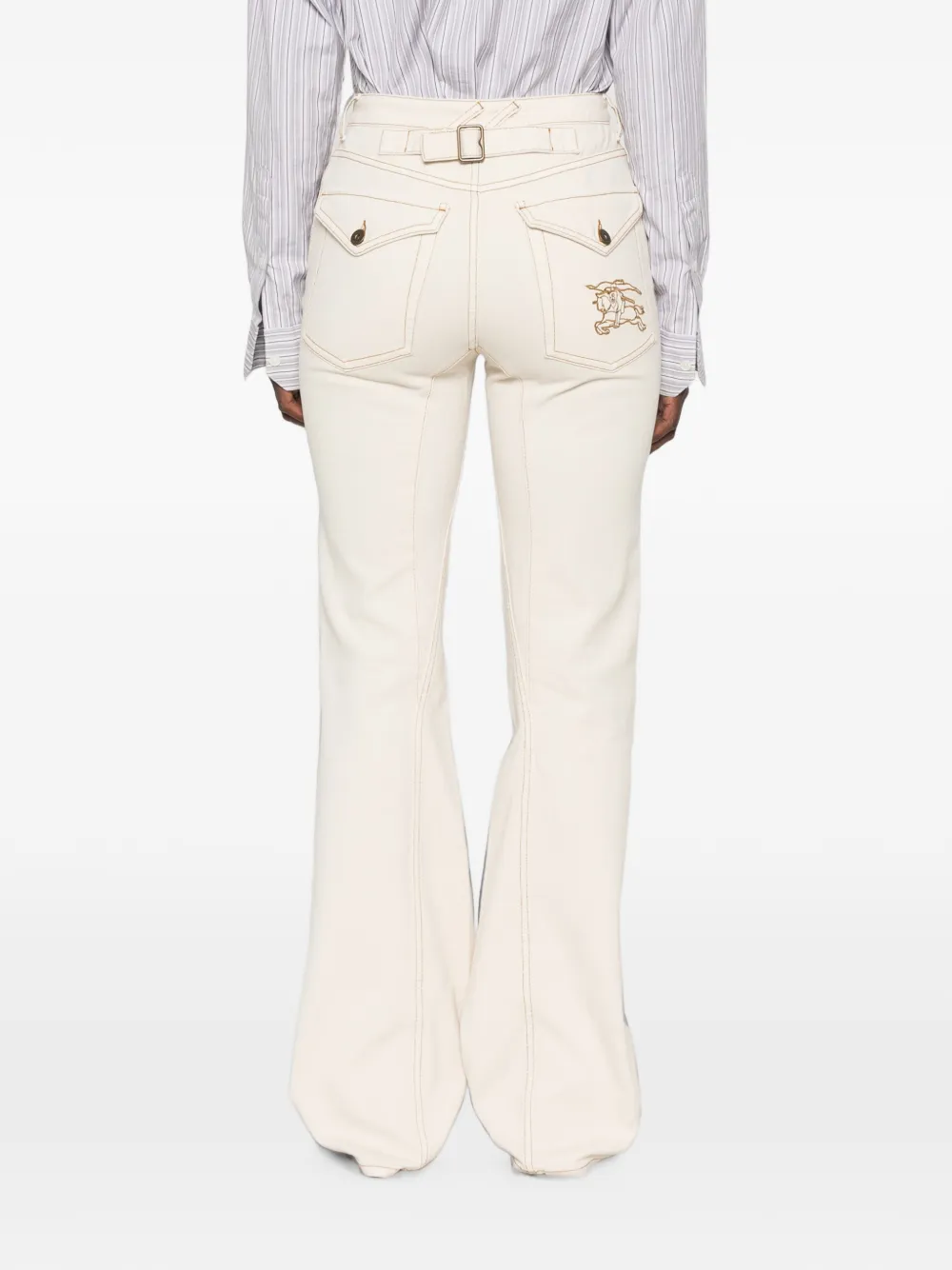 Burberry Equestrian Knight straight jeans Beige
