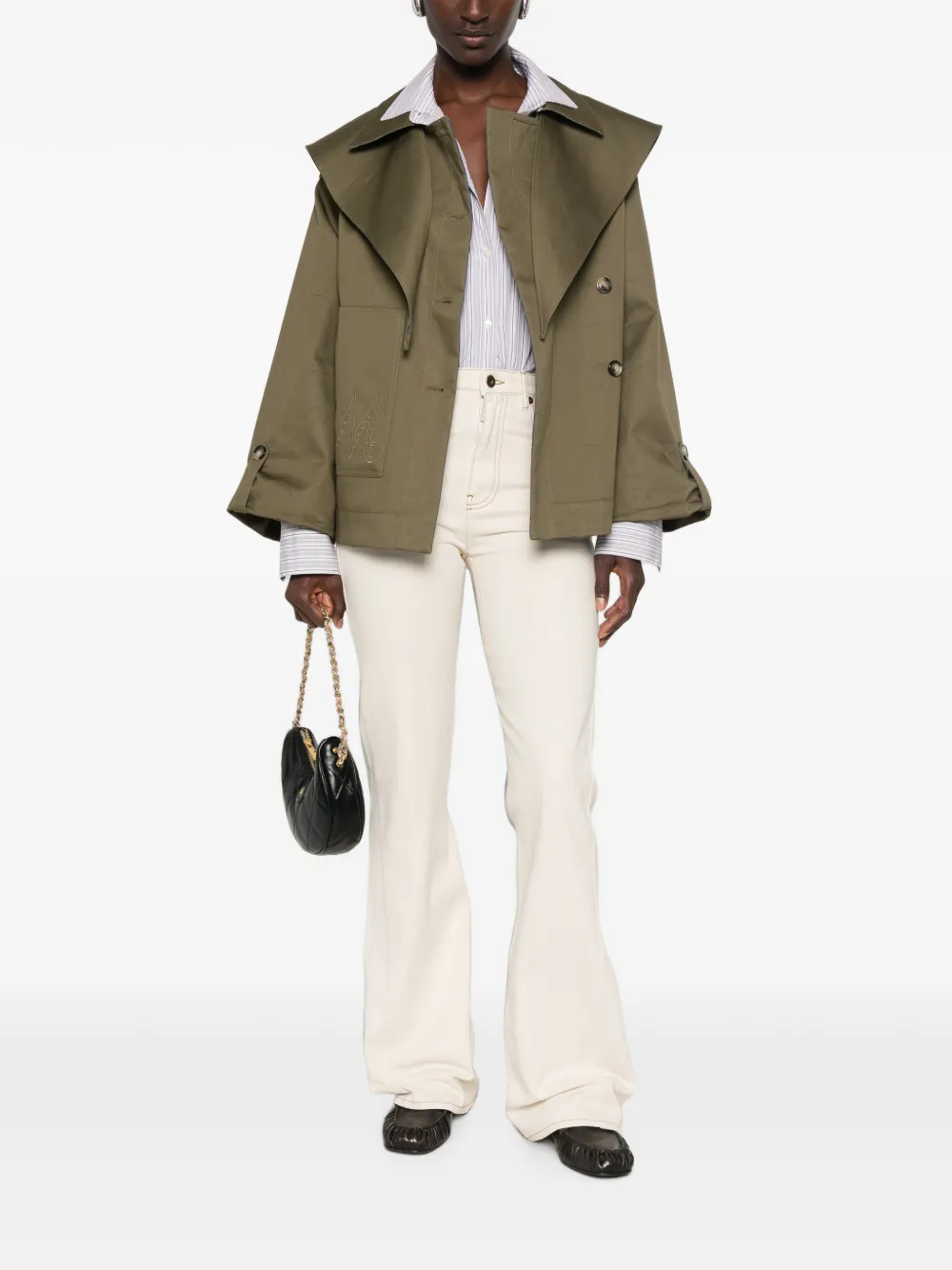 Burberry Equestrian Knight straight jeans Beige