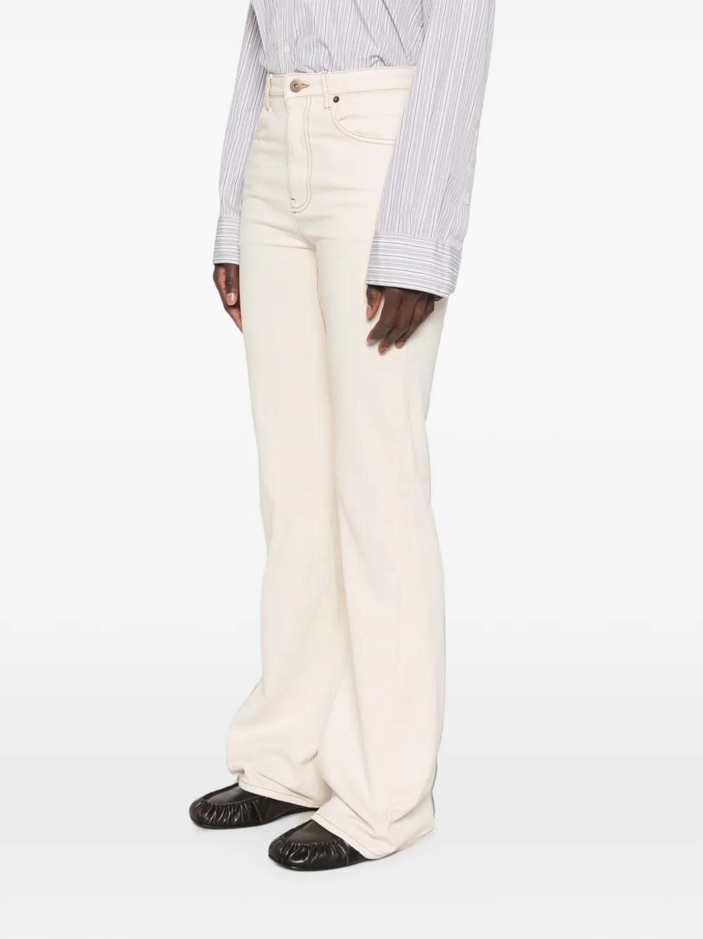 Burberry Equestrian Knight straight jeans Beige