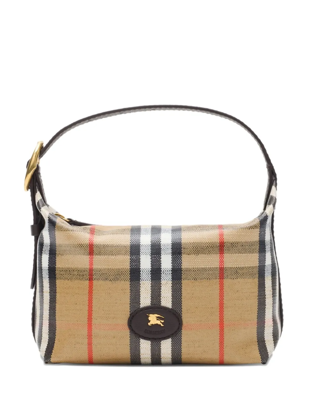 Burberry Mini Highlands Checked Tote Bag In Neutral