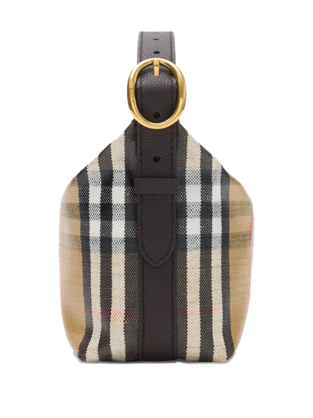 Burberry Mini Highlands Checked Tote Bag In Neutral