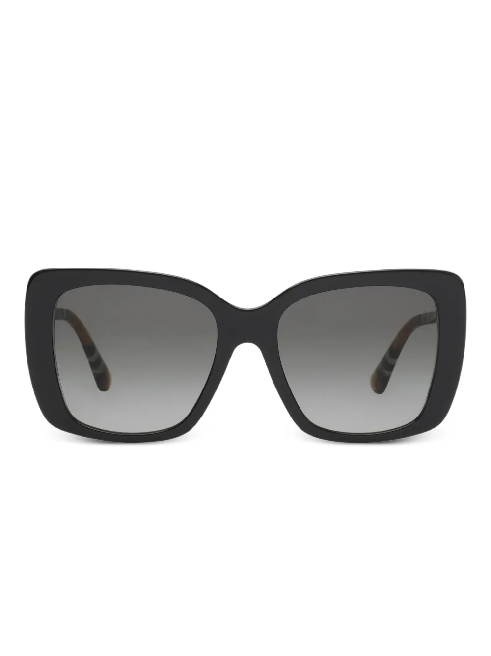 Burberry Eyewear checked square-frame sunglasses - Nero