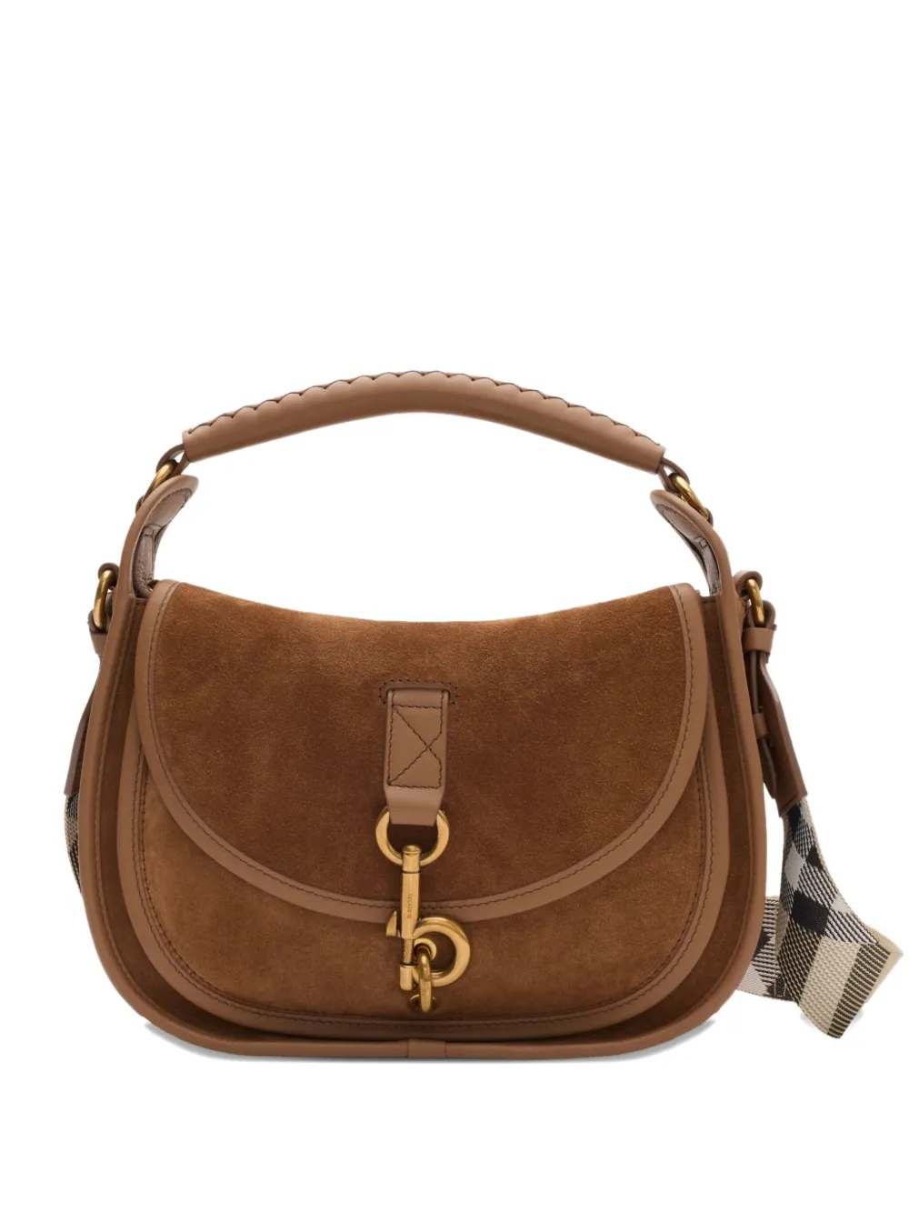 Burberry small B Clip crossbody bag - Marrone