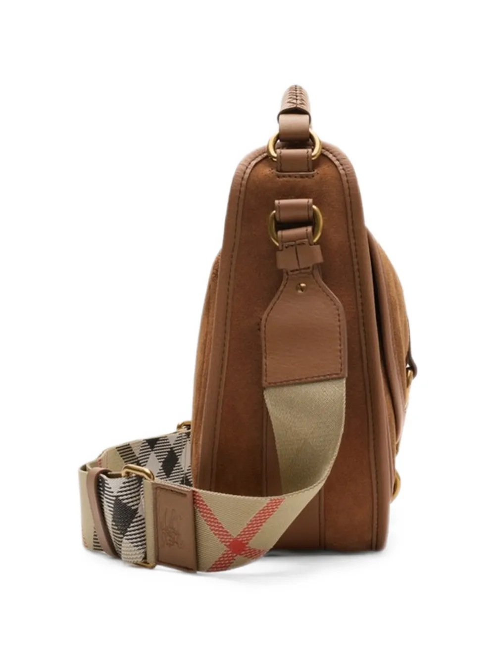 Burberry Kleine crossbodytas met B-clip Bruin