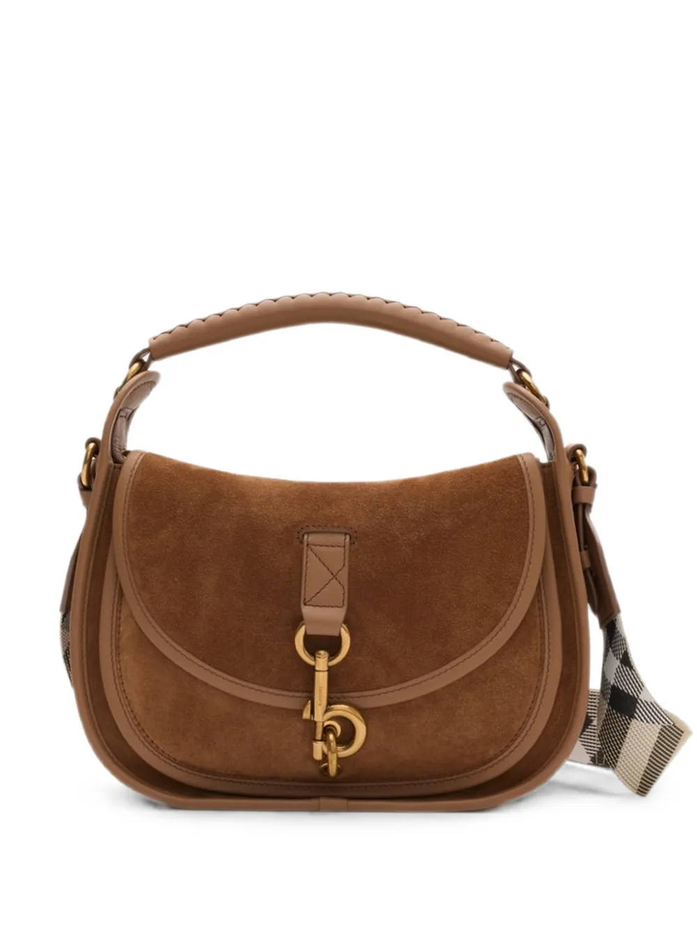 Burberry small B Clip crossbody bag - Marrone