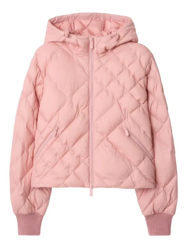 BURBERRY LONDON フード付き ダウンジャケット（ピンク） 3Y Burberry Jaqueta Matelassê Com Pesponto Xadrez | Rosa | FARFETCH BR