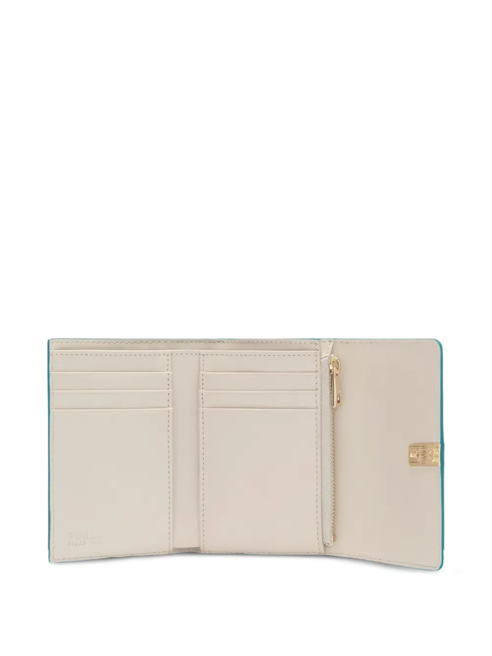  Furla Small Iride Grained-leather Compact Wallet - Blue 
