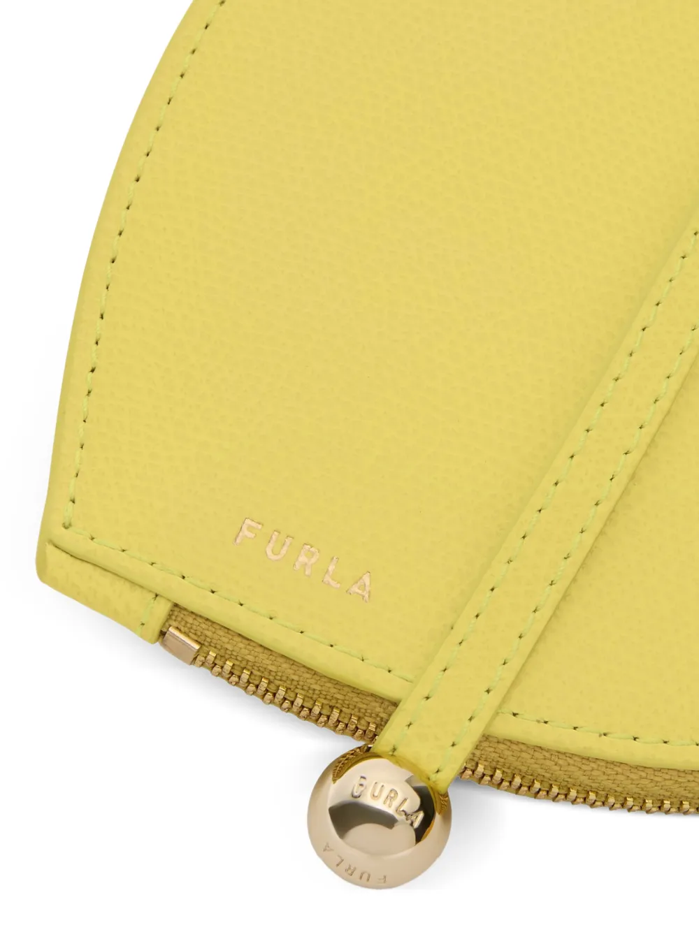 Furla Kleine Laura leren portemonnee met hart Geel