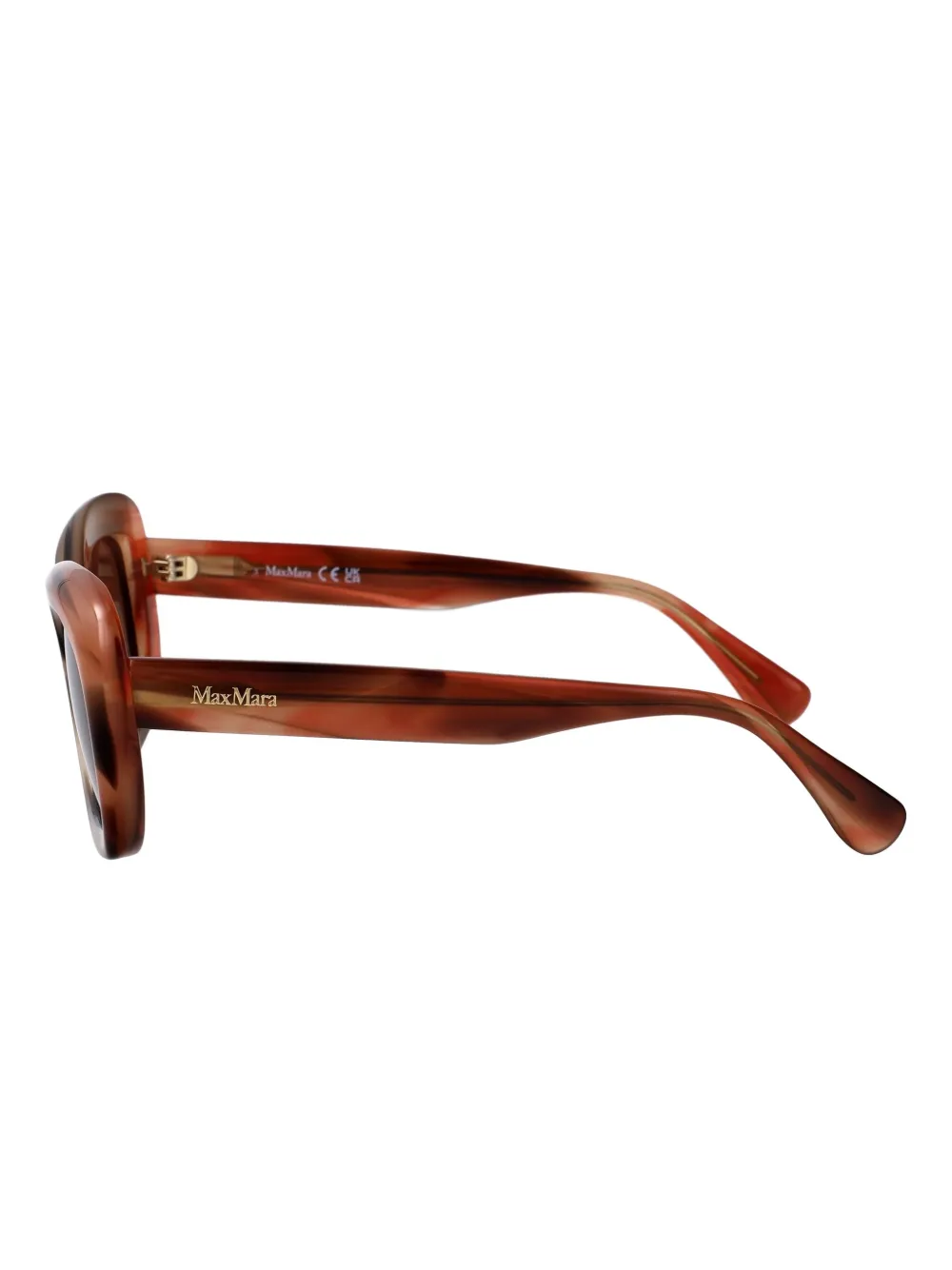 Max Mara Eyewear Elizabeth1 zonnebril met ovalen montuur Bruin