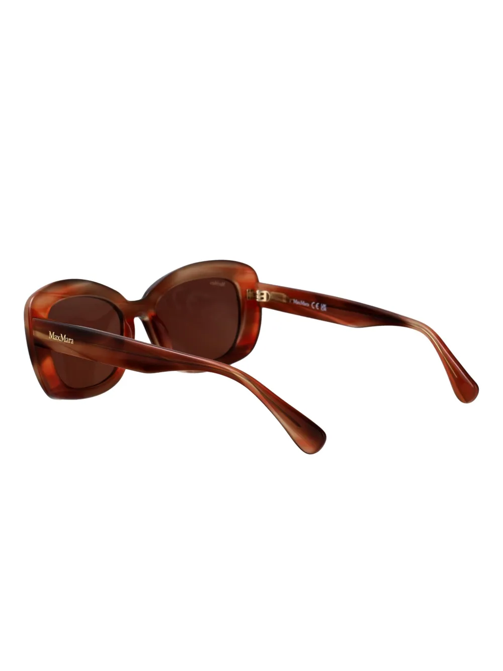 Max Mara Eyewear Elizabeth1 zonnebril met ovalen montuur Bruin