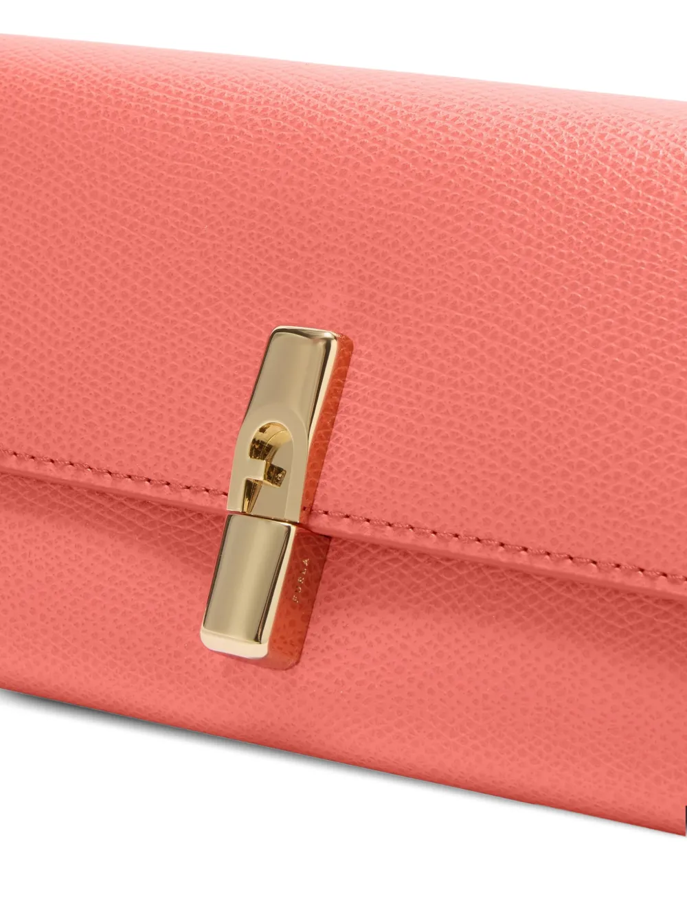 Furla Continental leren portemonnee met logoplakkaat Oranje
