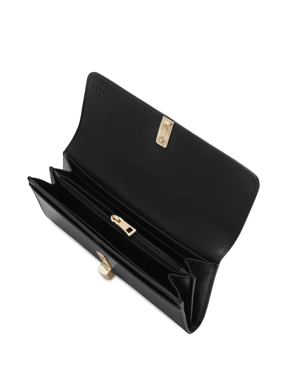 Furla XL Iride portemonnee met ritssluiting Zwart