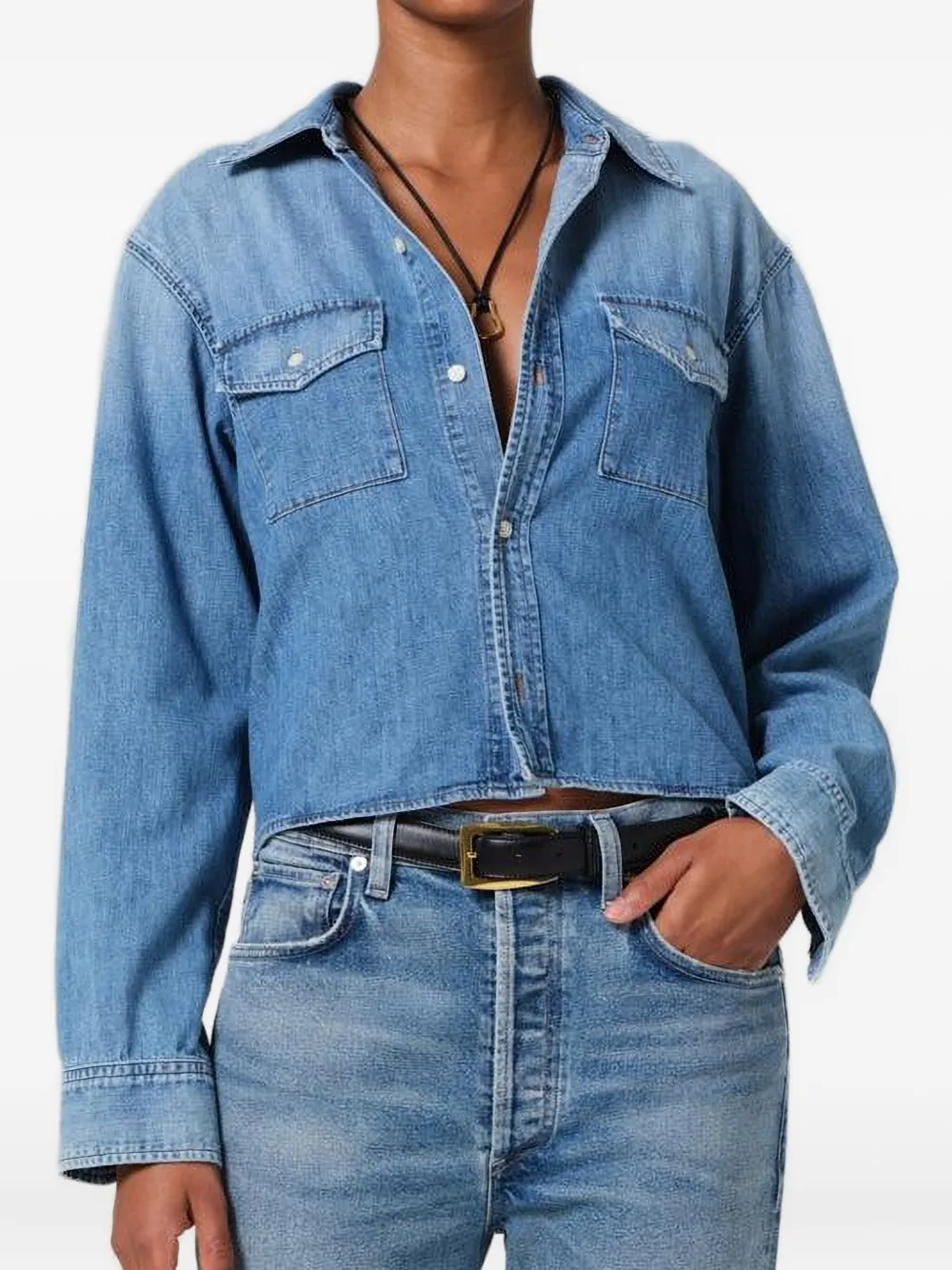 Citizen Of Humanity Baby Shay Shirt In Blue