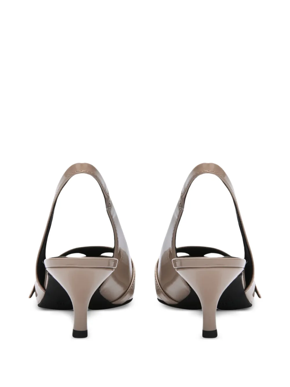 Furla Sfera patent leather sandals Beige