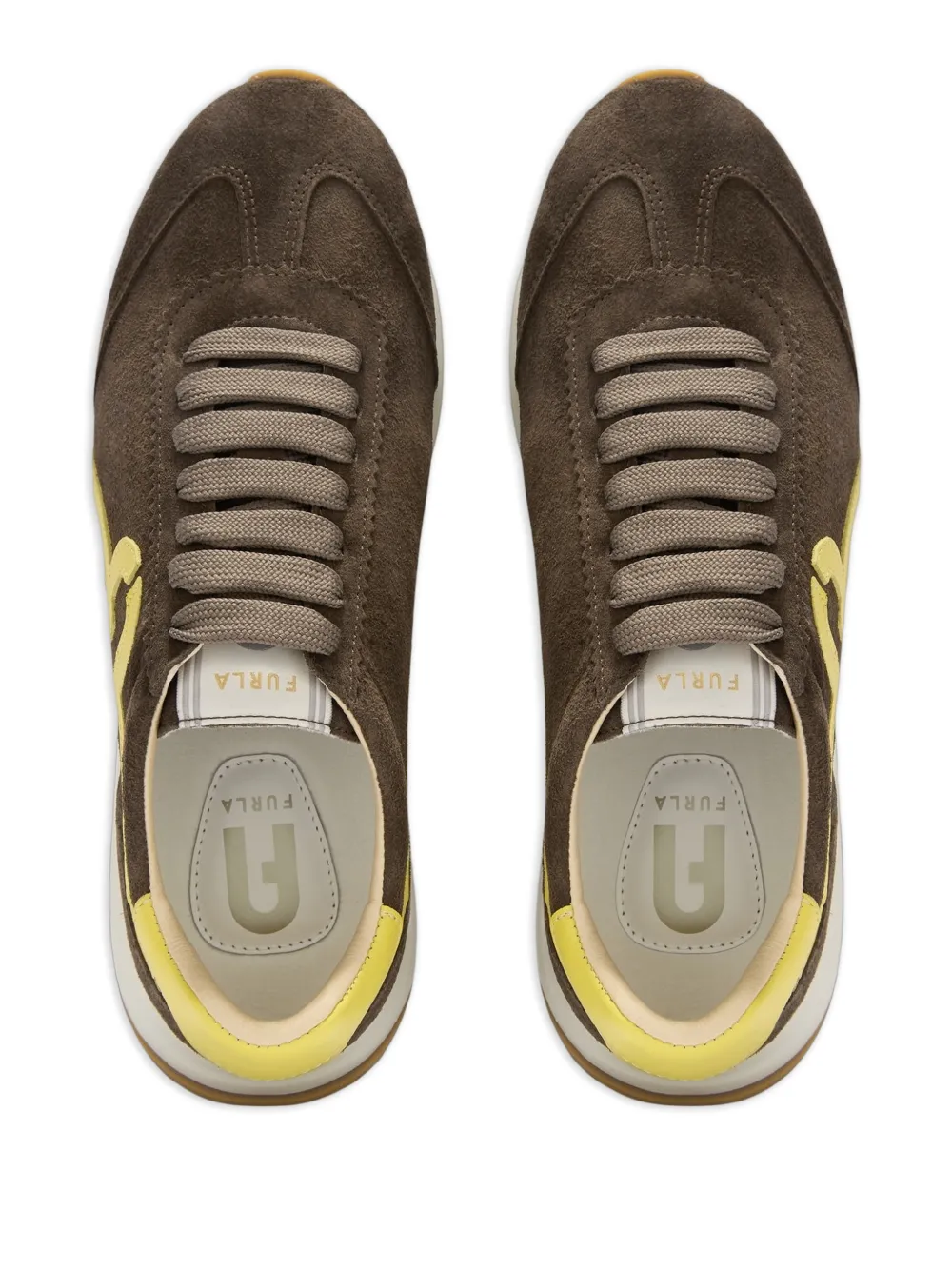 Furla Retrò sneakers met logodetail Bruin